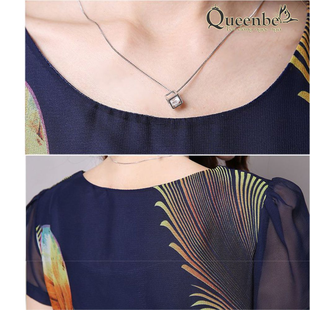 Váy đầm suông big size Queenbe GLV051 voan lụa chiffon