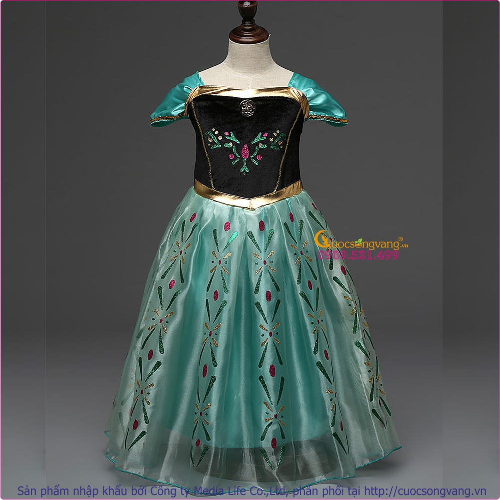 Váy công chúa Elsa Màu Hồng kèm tà dài siêu xinh - EV18