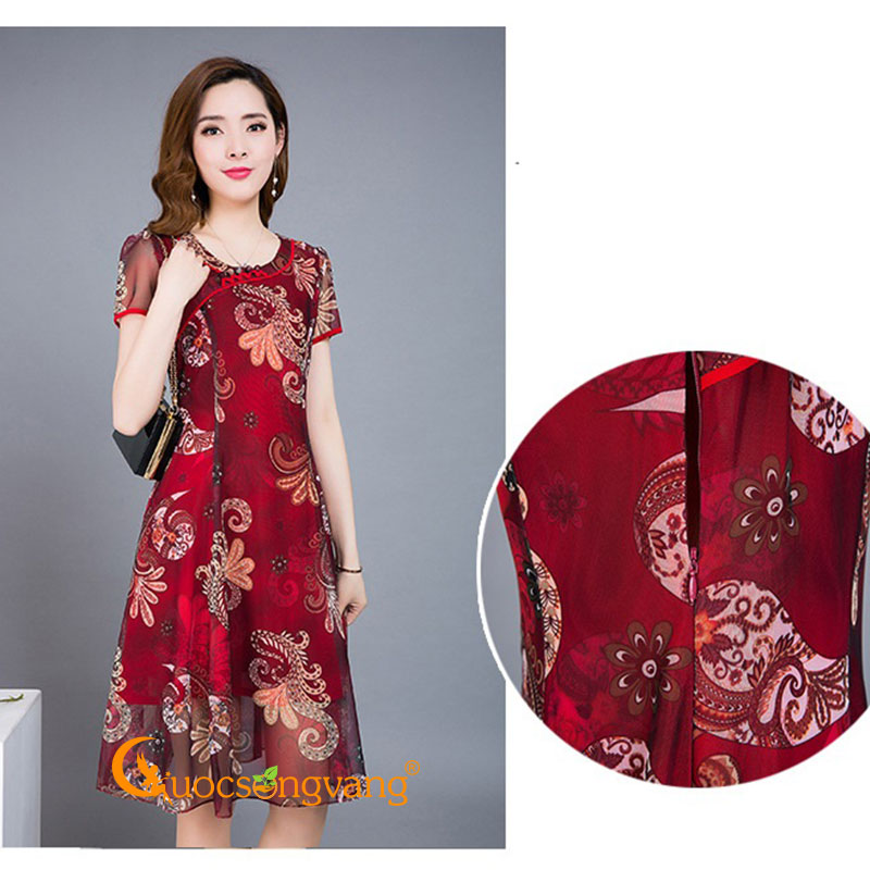 Đầm Suông Đỏ Đô Tay Lỡ Đính Đá Kiêu Sa DL710 – Thời Trang Xinh