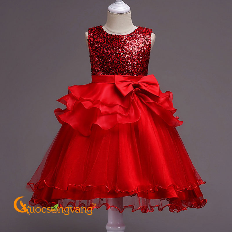 Đầm váy nữ dự tiệc màu sắc đỏ tay ngắn dáng xòe thiết kế thanh lịch sang  trọng - Đầm, váy nữ | ThờiTrangNữ.vn