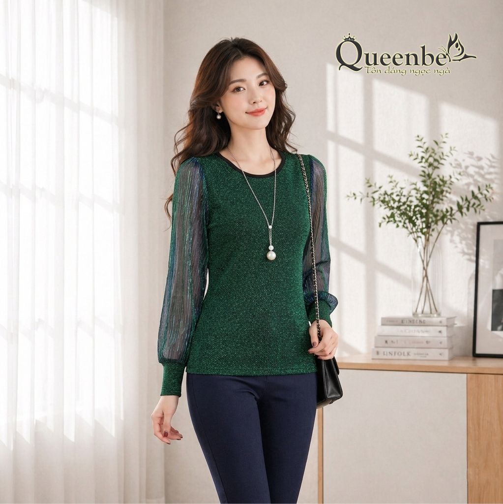 Ao-thun-nu-luoi-mem-dai-tay-dinh-kim-sa-Queenbe-GLA106-12.jpg?v=1777623103