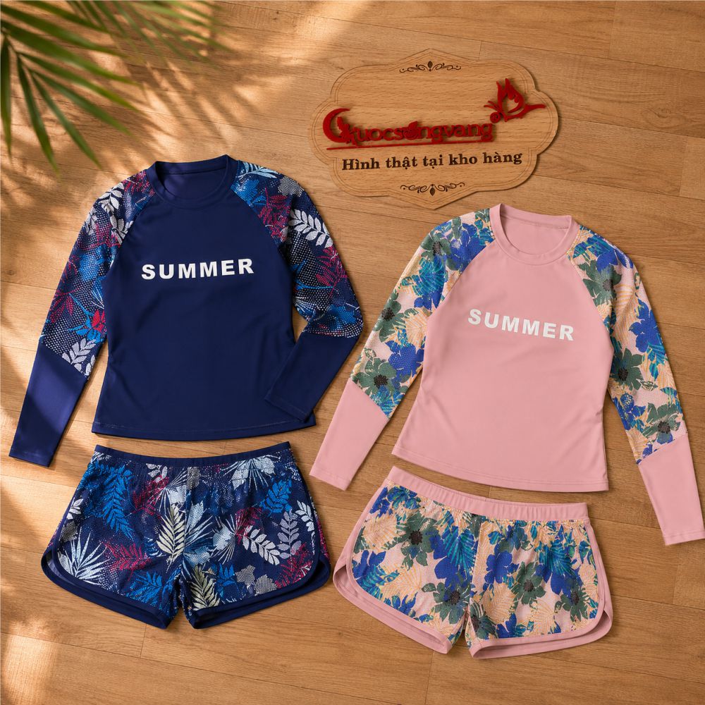 Bộ quần áo bơi nữ rời có big size tới 100Kg Queenbe GLSWIM115 vải thun Lycra cao cấp, mềm mịn, ít thấm, mau khô, đi bơi hoặc chơi thể thao 10.jpg