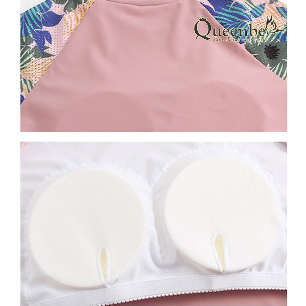 Bộ quần áo bơi nữ rời có big size tới 100Kg Queenbe GLSWIM115 vải thun Lycra cao cấp, mềm mịn, ít thấm, mau khô, đi bơi hoặc chơi thể thao 12.jpg