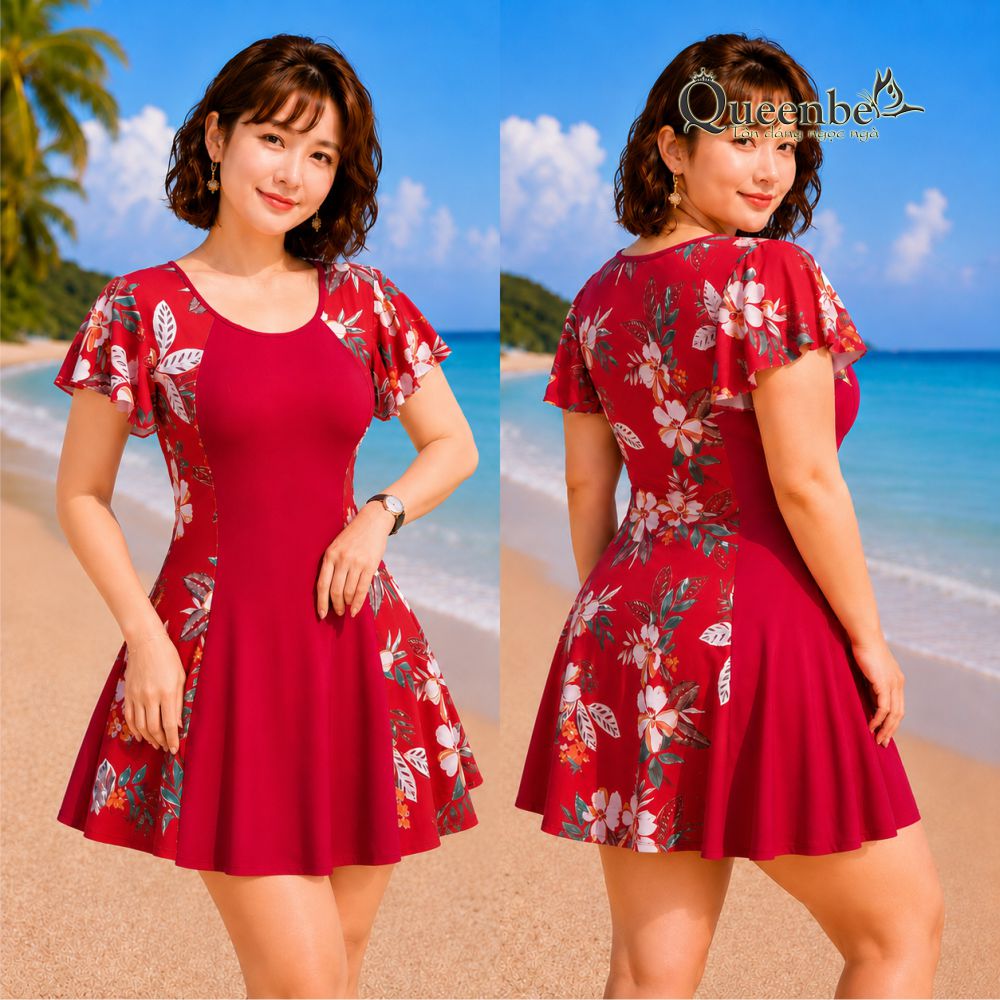 Đồ bơi trung niên big size giấu bụng Queenbe GLSWIM040 vải thun Lycra cao cấp co giãn, ít thấm hút, mau khô, kèm mút ngực 14 0.jpg