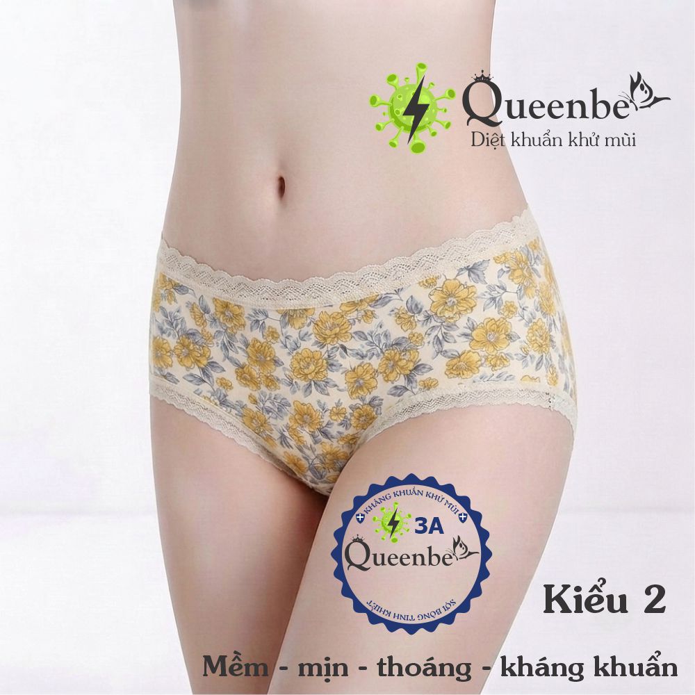 Quần lót nữ cotton tinh khiết Queenbe QBDL048 siêu nhẹ bằng sợi bông tinh khiết, thông thoáng, thấm hút mồ hôi. quần lót nữ đáy kháng khuẩn (1).jpg