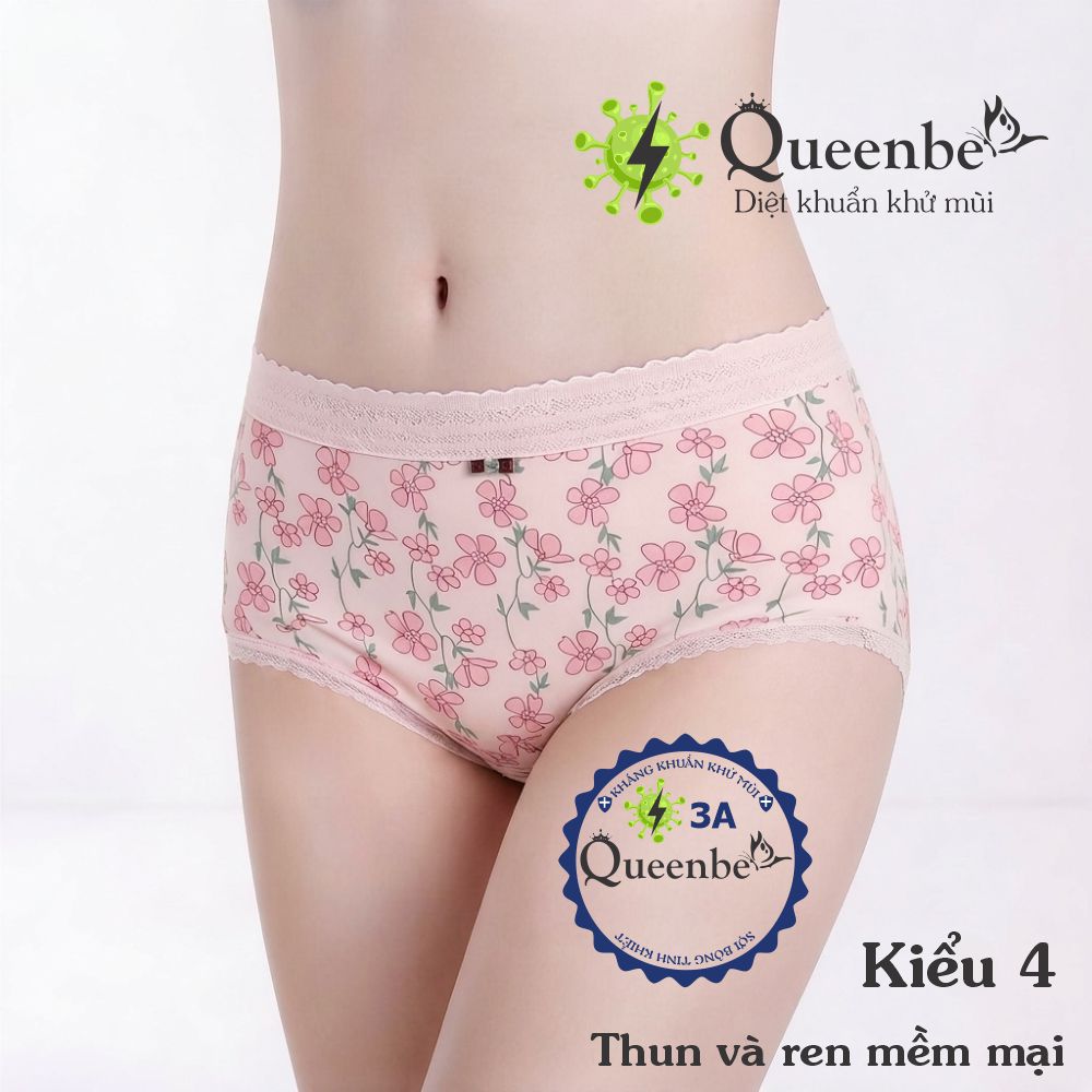 Quần lót nữ cotton tinh khiết Queenbe QBDL048 siêu nhẹ bằng sợi bông tinh khiết, thông thoáng, thấm hút mồ hôi. quần lót nữ đáy kháng khuẩn (9).jpg