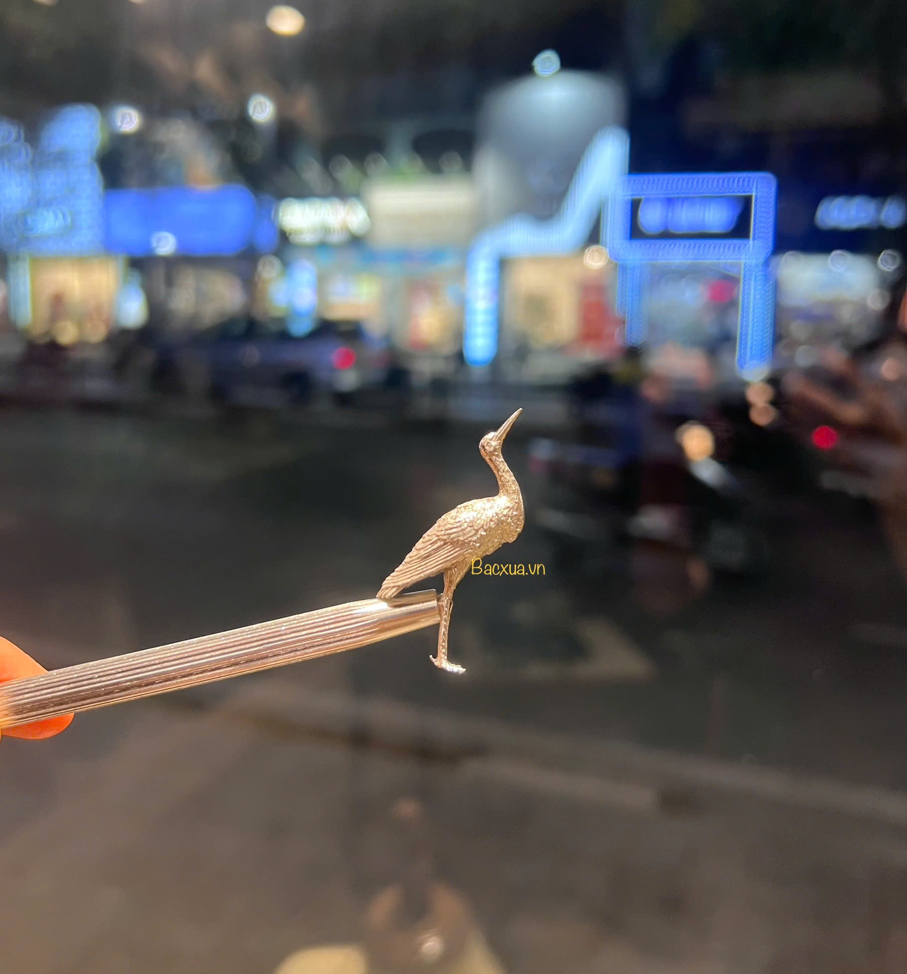 Con Cò 3d bạc nguyên chất