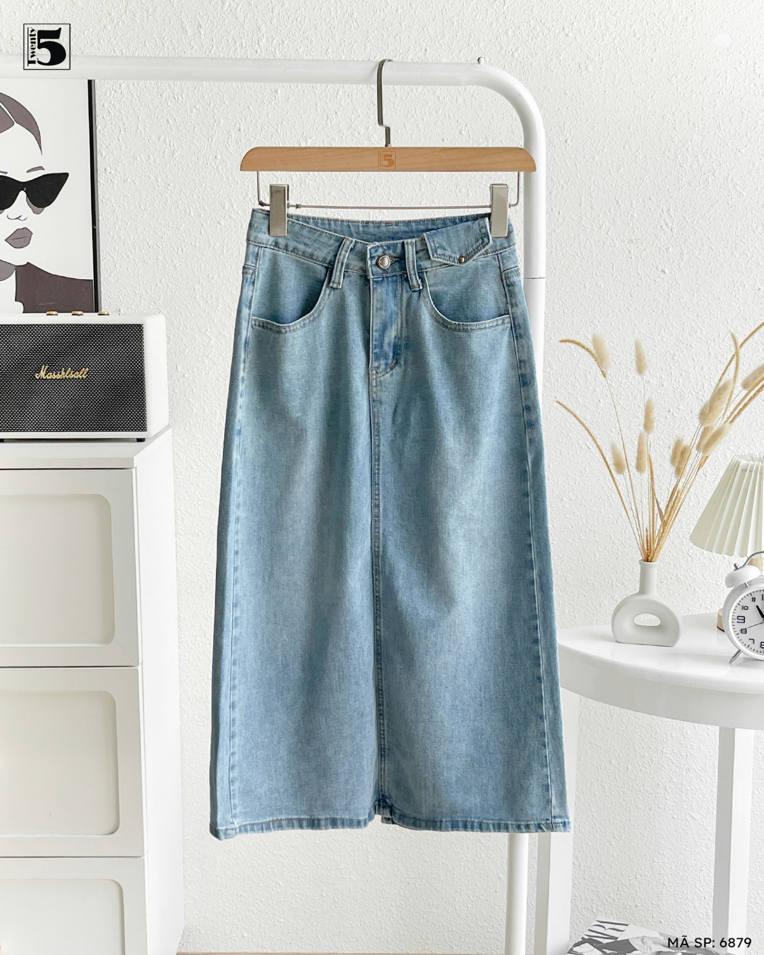Chân váy dài jeans 6879-299