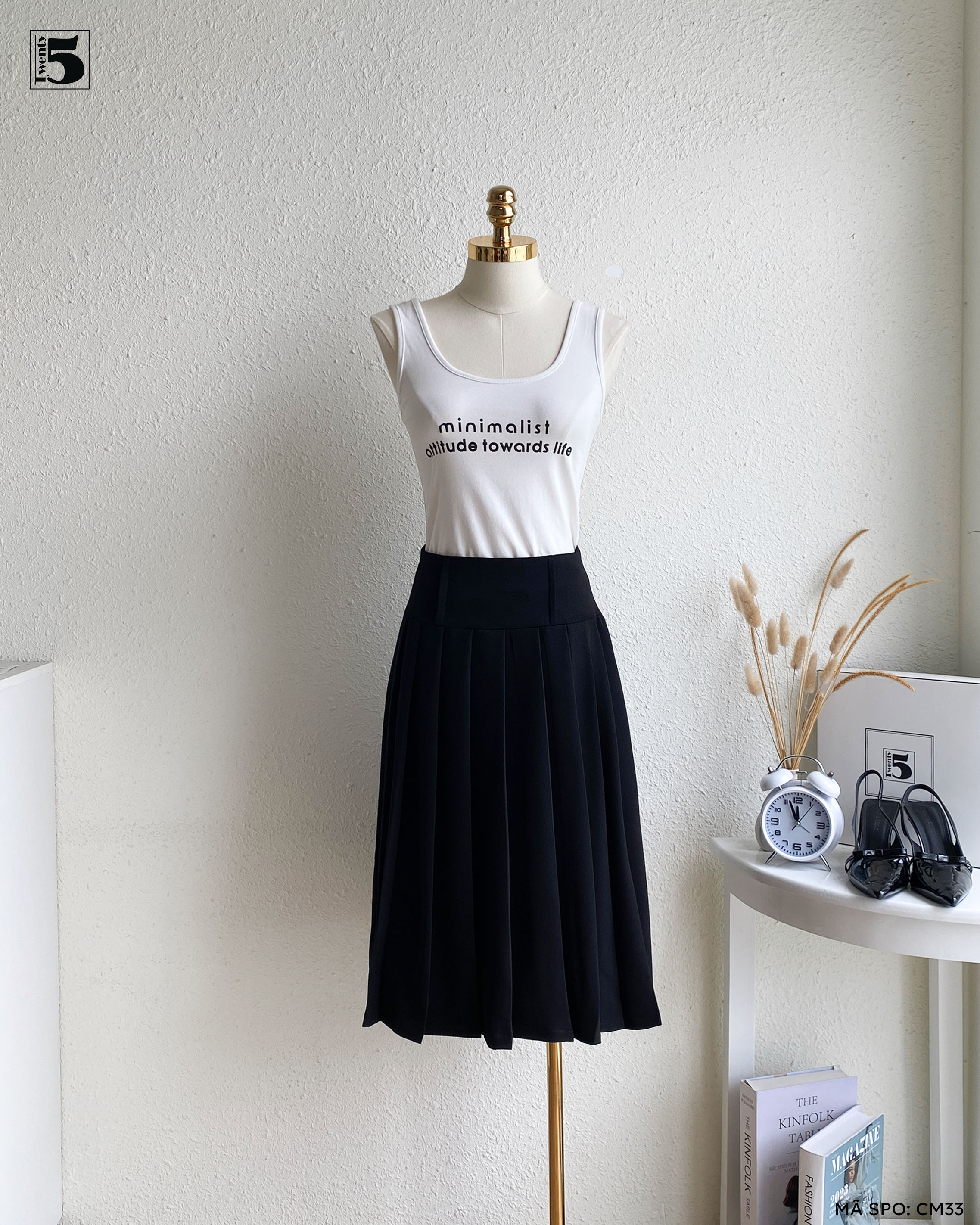 Chân váy dài vải CM33-349