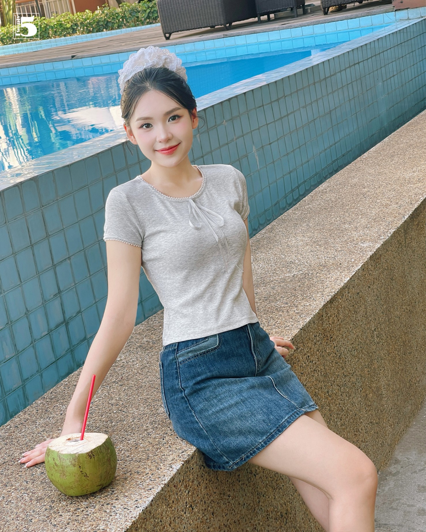 Chân váy ngắn jeans 6655-259