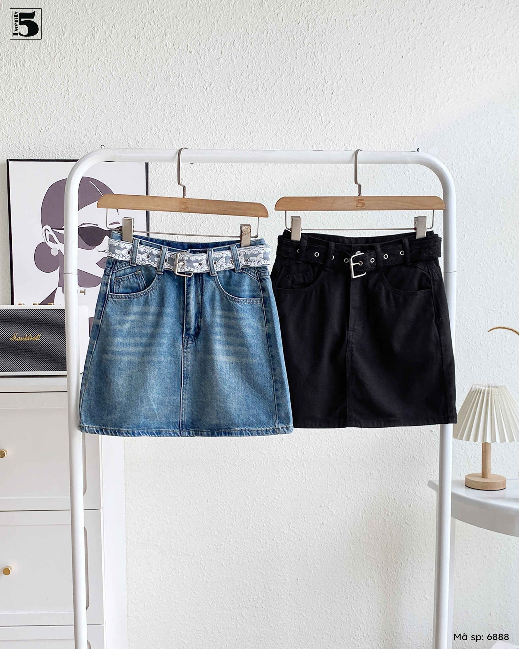 Chân váy ngắn jeans 6888-249