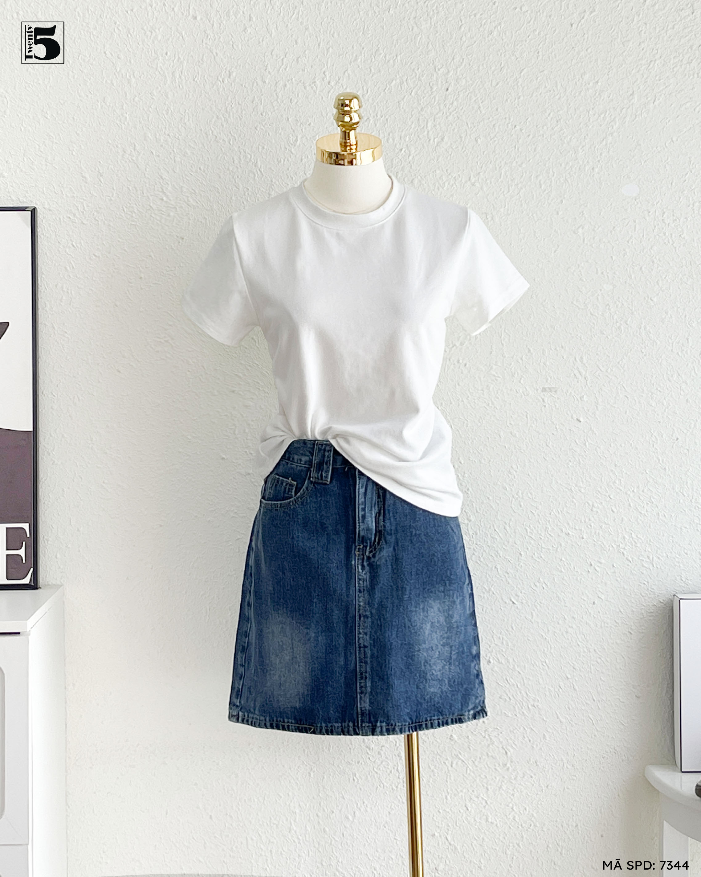Chân váy ngắn jeans 7344-319