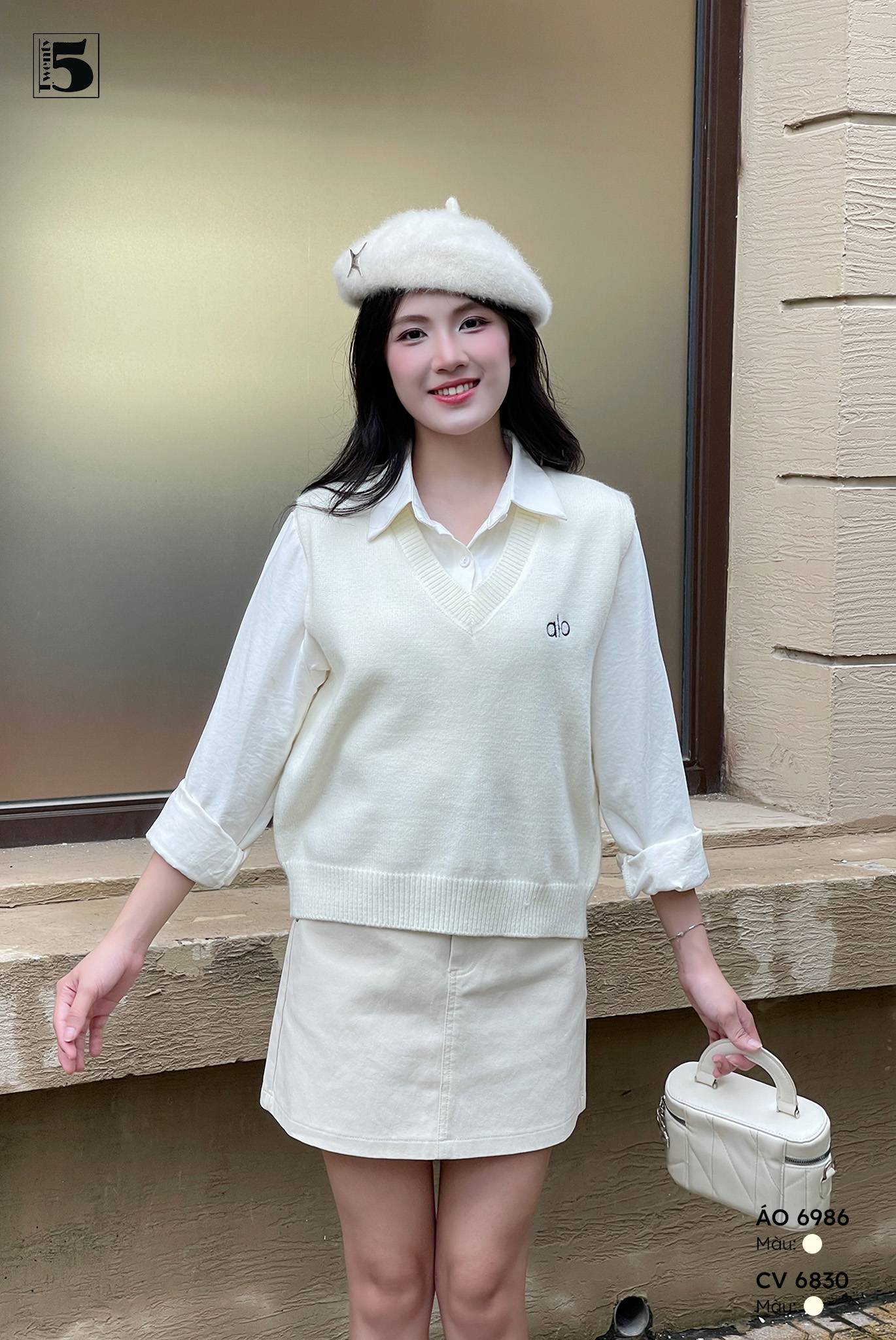 Chân váy ngắn kaki 6930-249
