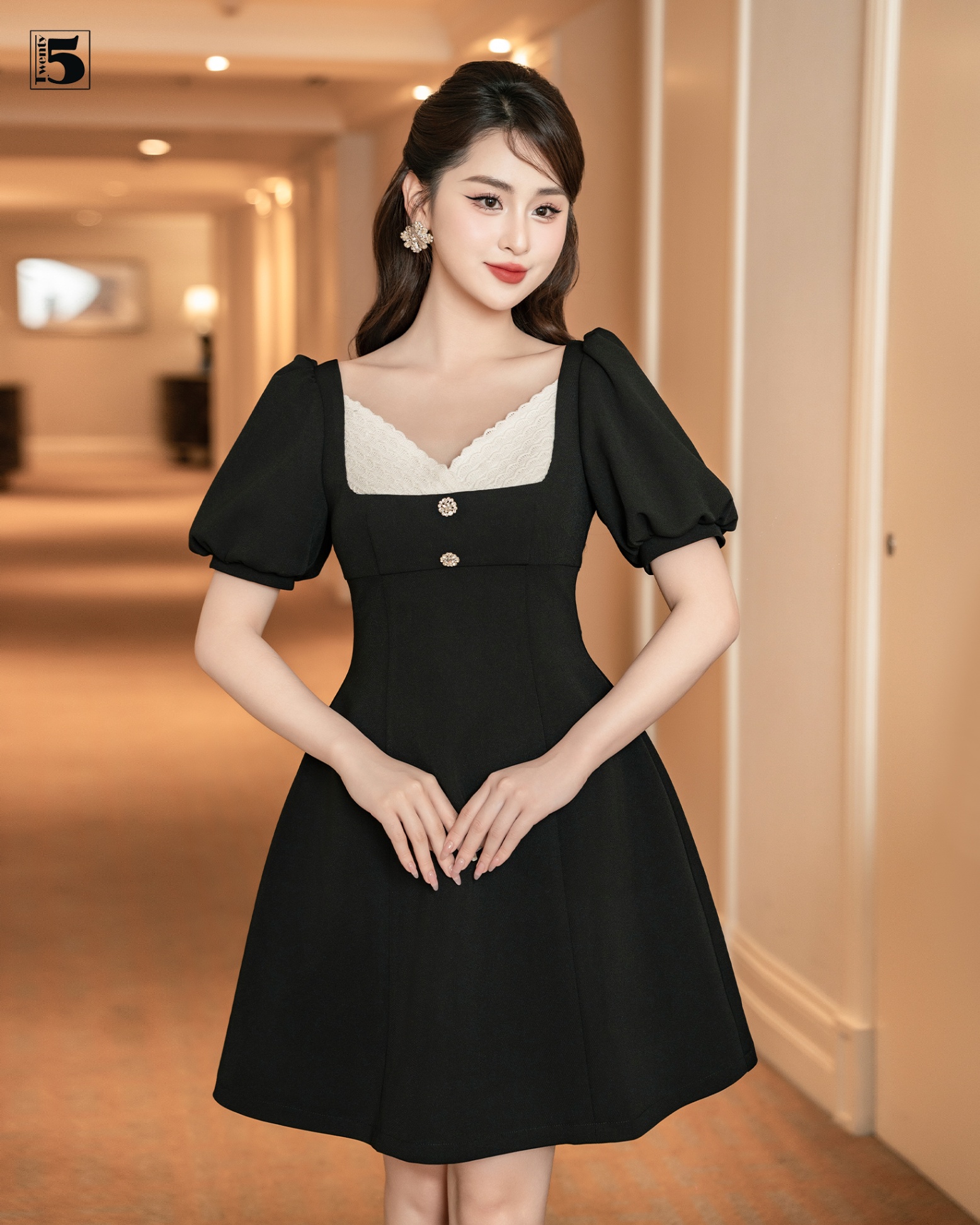 Đầm ngắn tay DL31-525