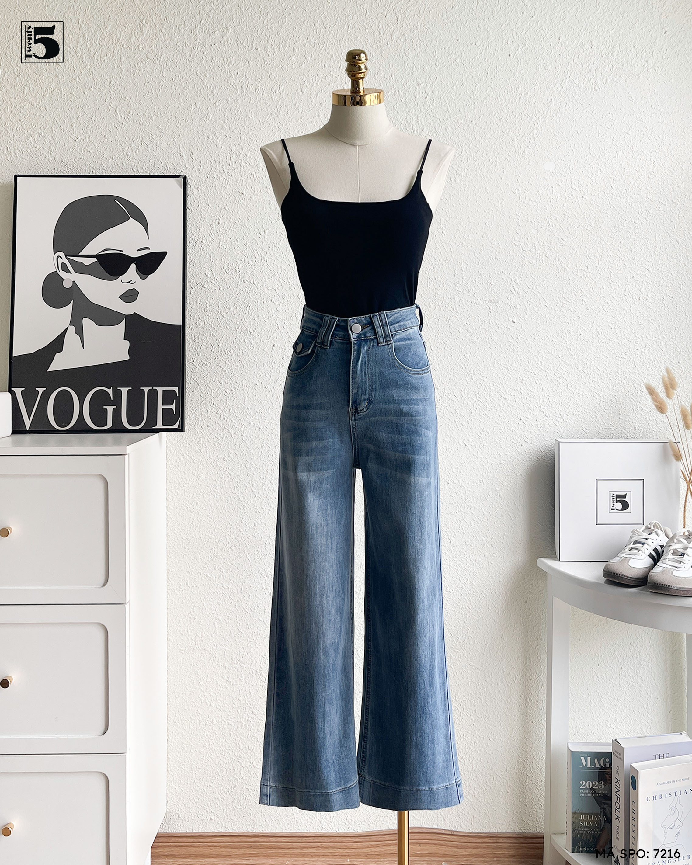 Quần jeans 7216-429 ống đứng trẻ trung, năng động