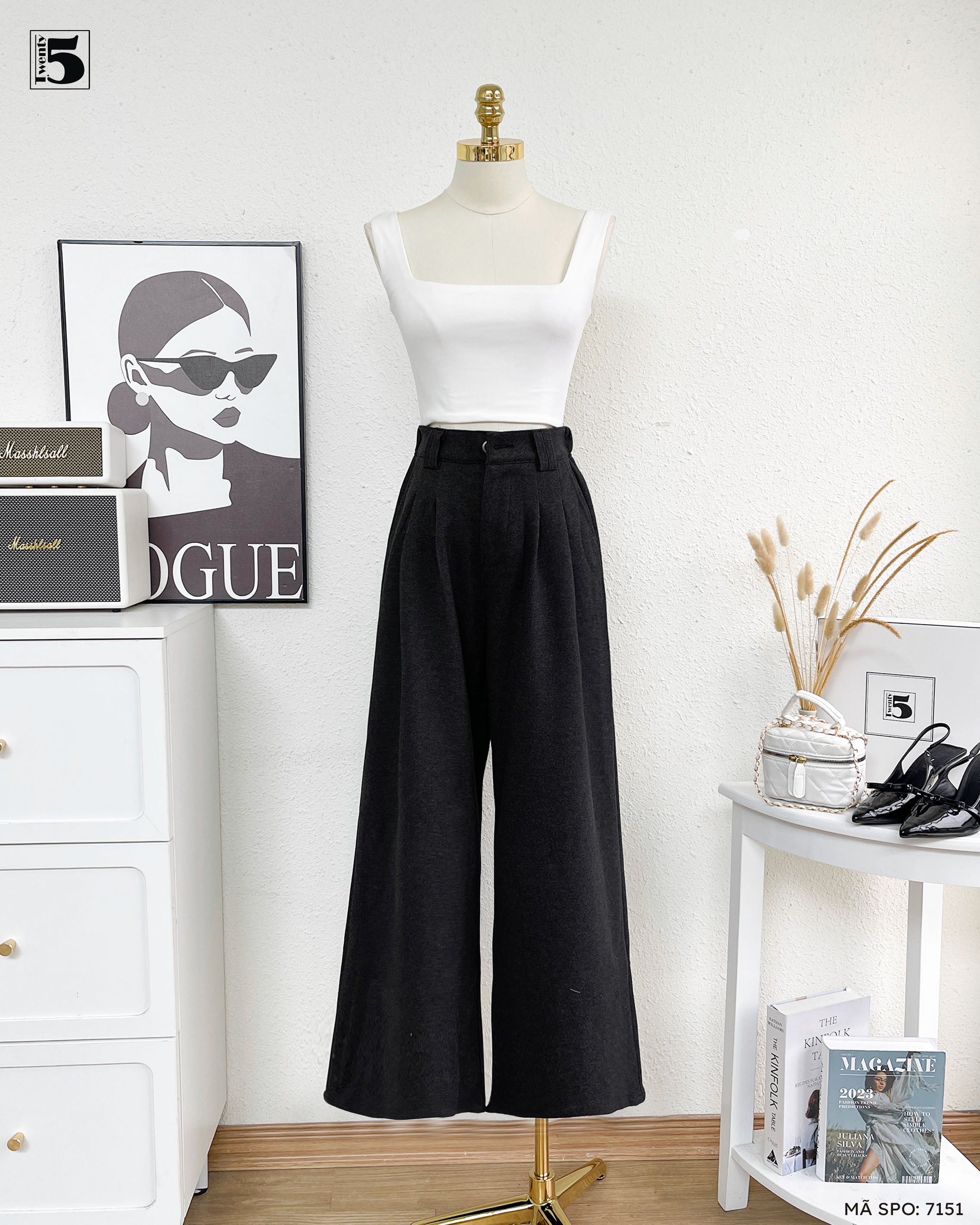 Quần nỉ 7151-389 cạp chun phía sau, dễ mặc, dễ ứng dụng