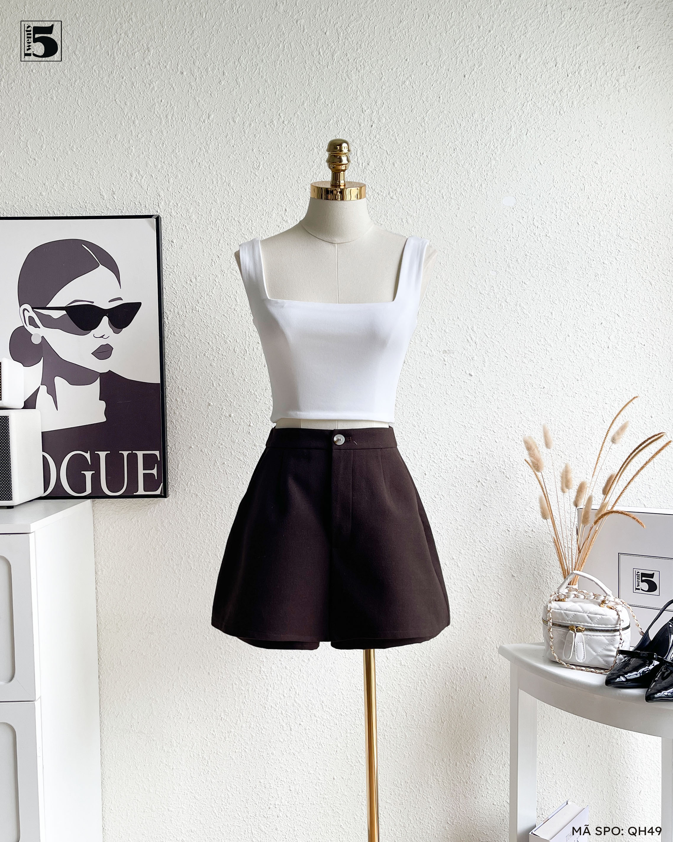 Quần short dạ QH49-329