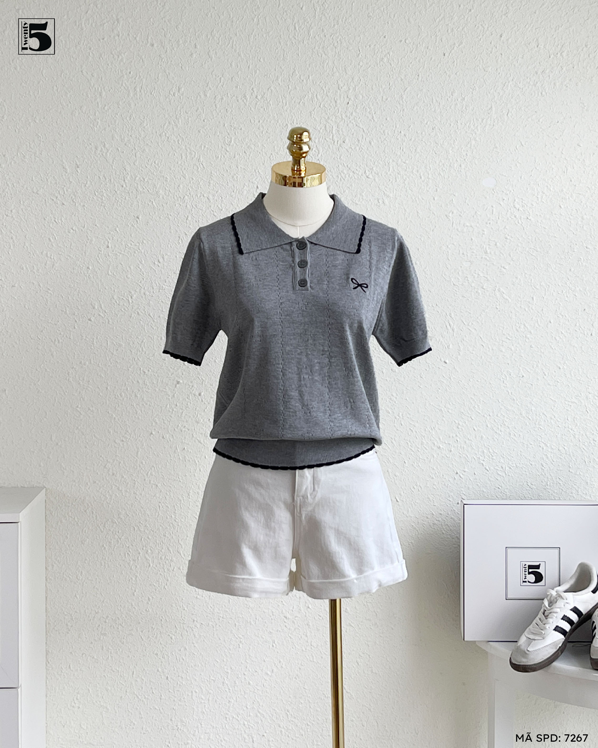Quần short jeans 7267-249 basic dễ ứng dụng, phong cách trẻ trung năng động