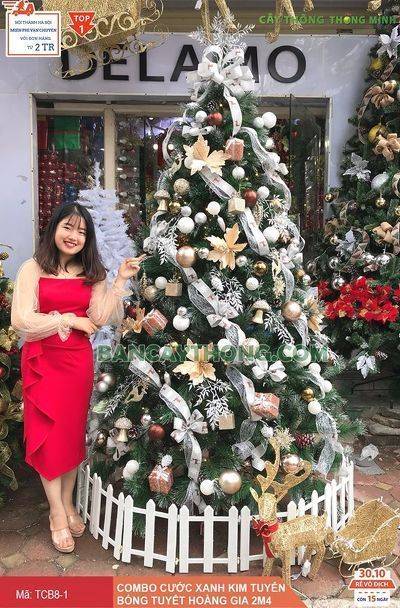 Mẫu trang trí noel cửa hàng bắt mắt