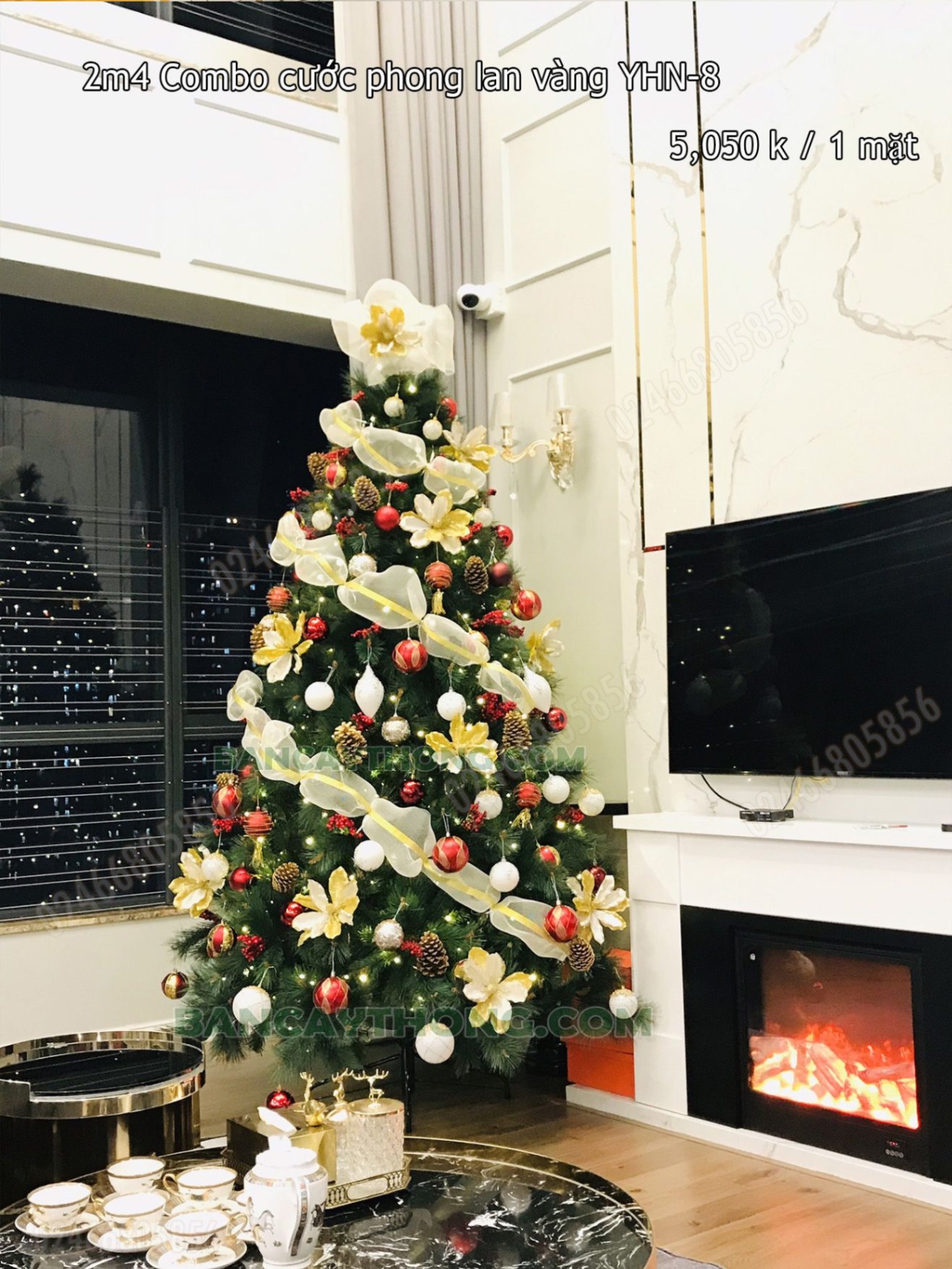 Mẫu trang trí decor tiểu cảnh noel cao cấp cho biệt thự 29.10.2023