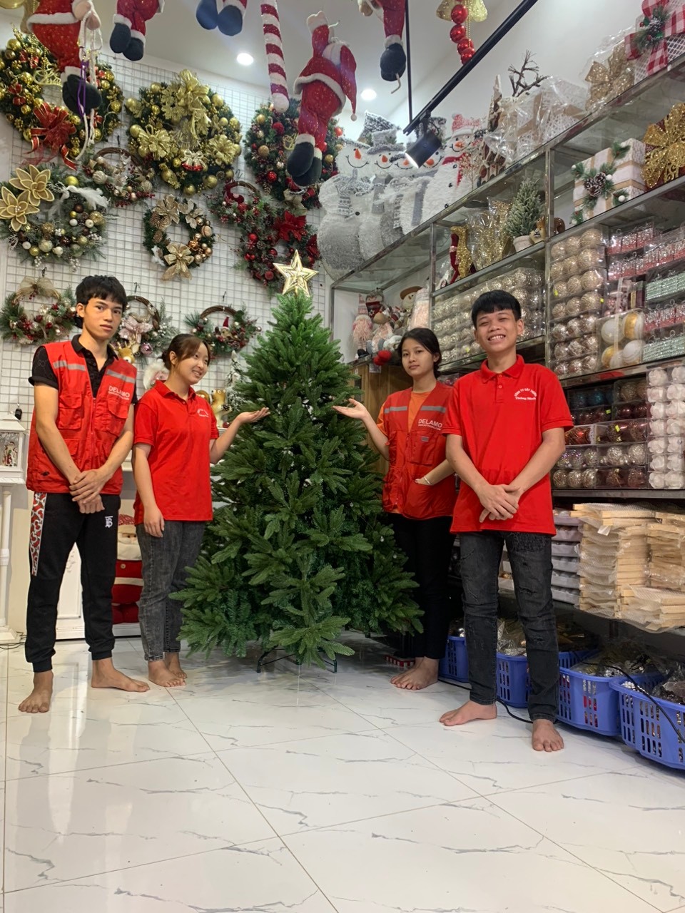 Cây thông NOEL PE OT lá thật cao 2m