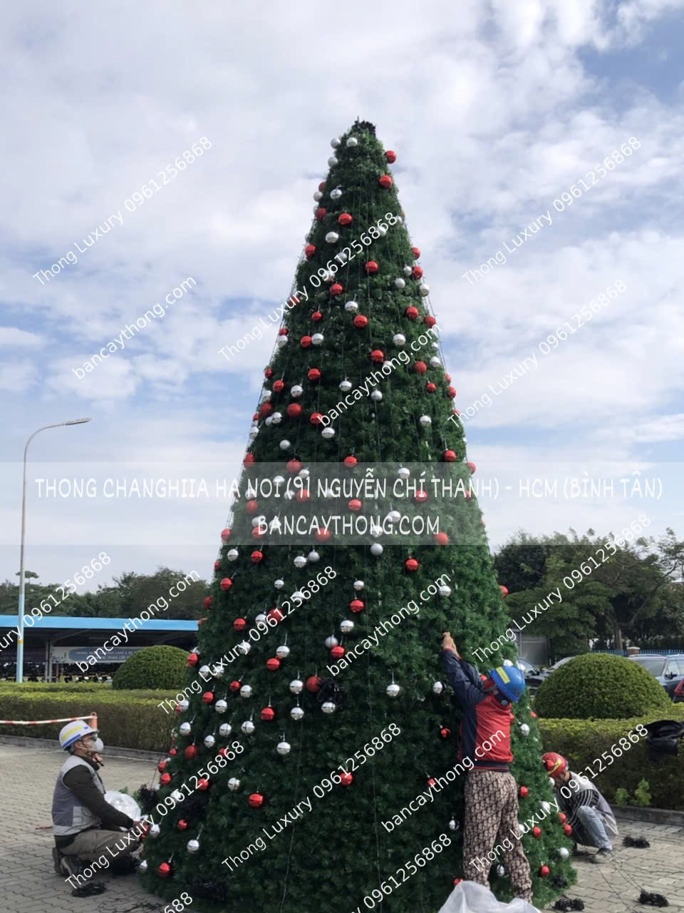 Trang trí decor cây thông noel giáng sinh 6m