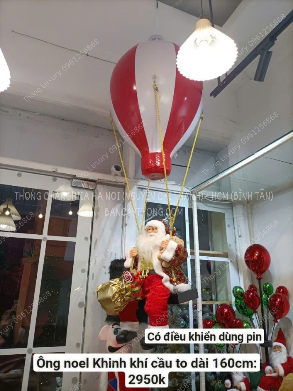 Khinh khí cầu noel dài 1m6