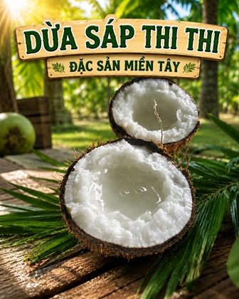Dừa Sáp Cầu Kè – Đặc Sản Trà Vinh Chính Gốc