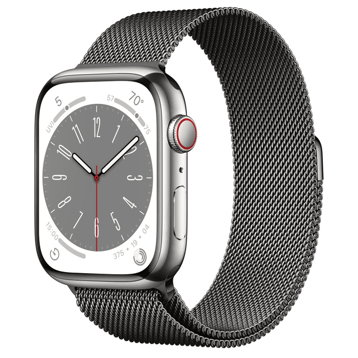 45mm Graphite Stainless Steel Case with Milanese Loop