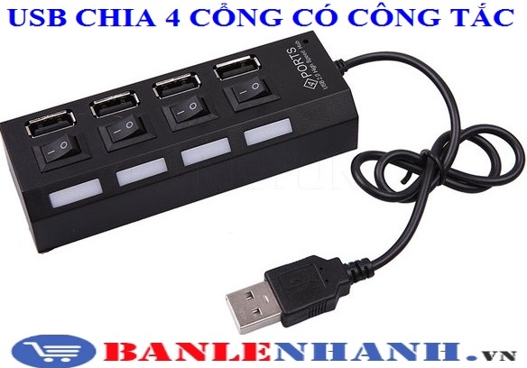 USB CHIA 4 CỔNG CÓ CÔNG TẮC