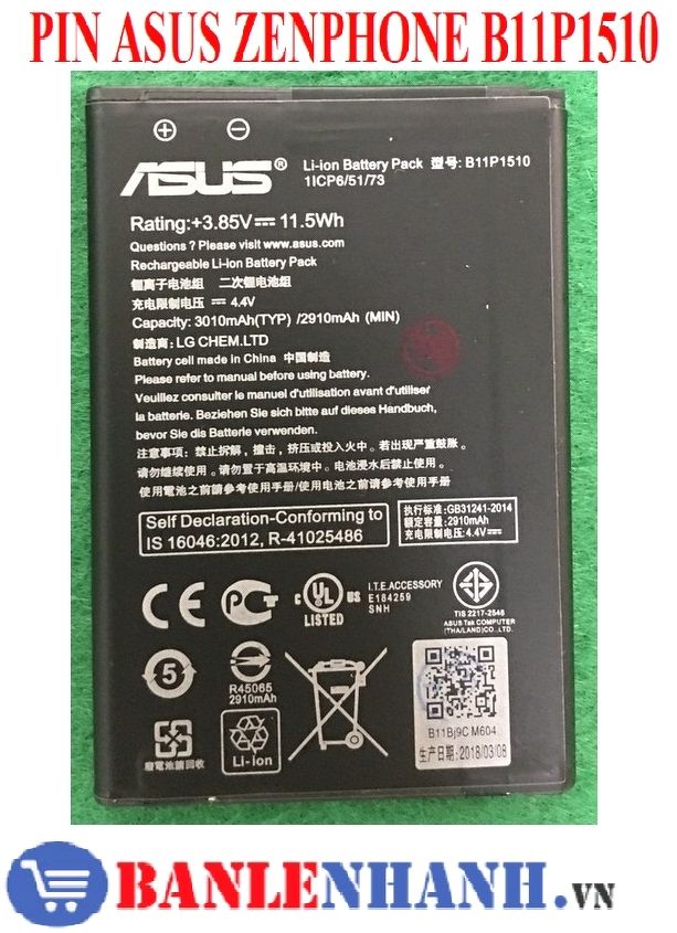 PIN ASUS ZENPHONE B11P1510