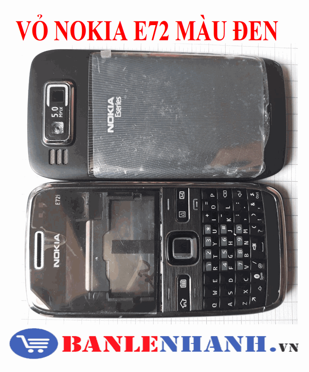 VỎ BỘ NOKIA E72 MÀU ĐEN