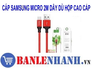 CÁP SAMSUNG MICRO 2M DÂY DÙ HỘP CAO CẤP