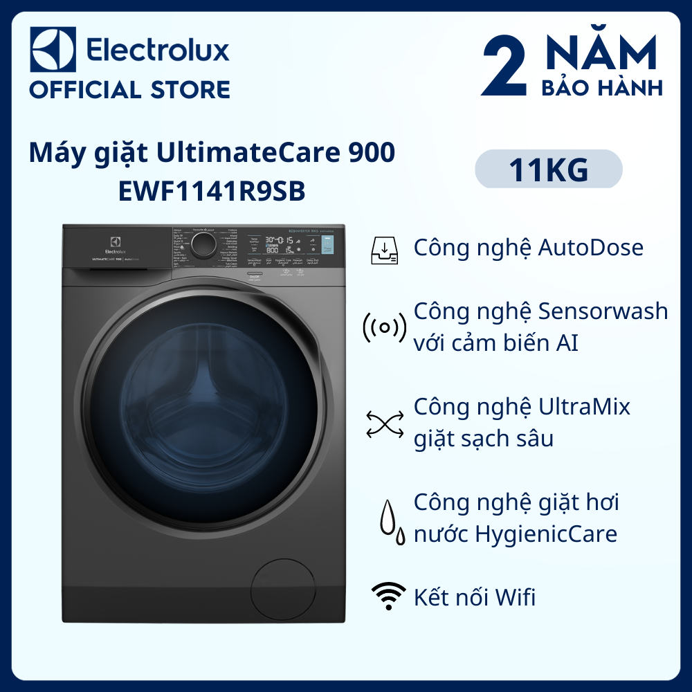 Máy giặt Electrolux UltimateCare 900 Inverter 11 kg EWF1141R9SB