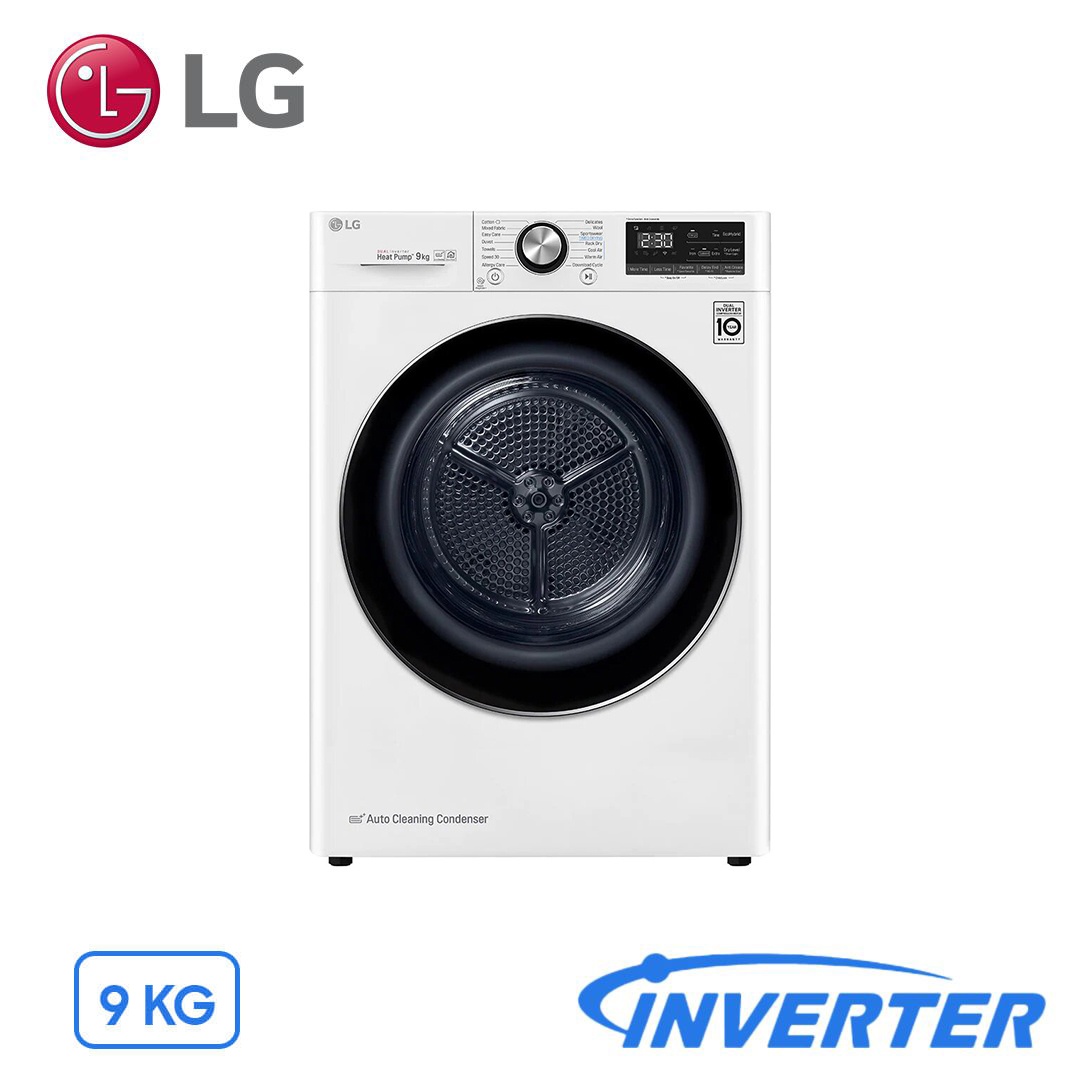 Máy sấy bơm nhiệt LG 9 kg DVHP09W