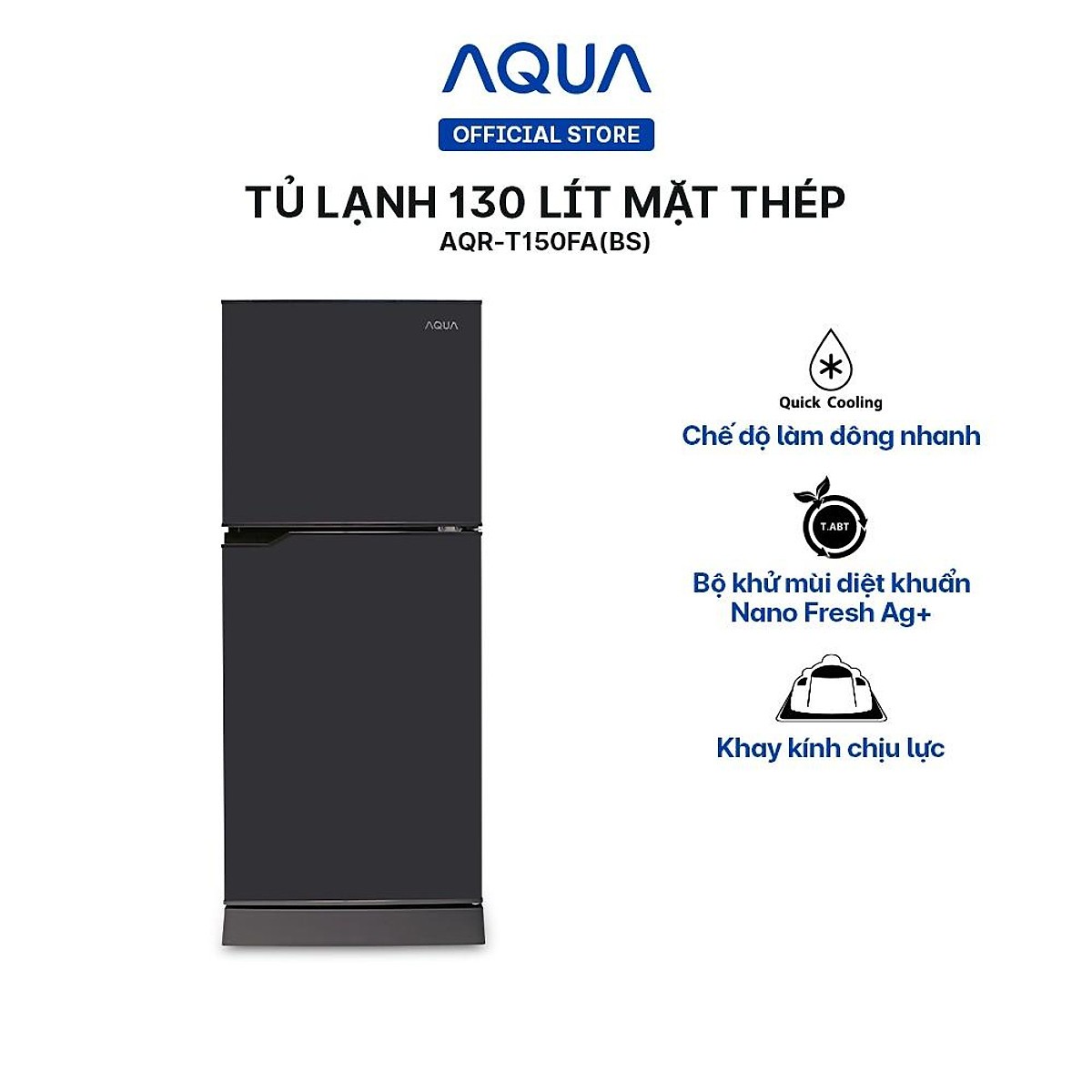 Tủ lạnh Aqua 130 lít AQR-T150FA(BS)