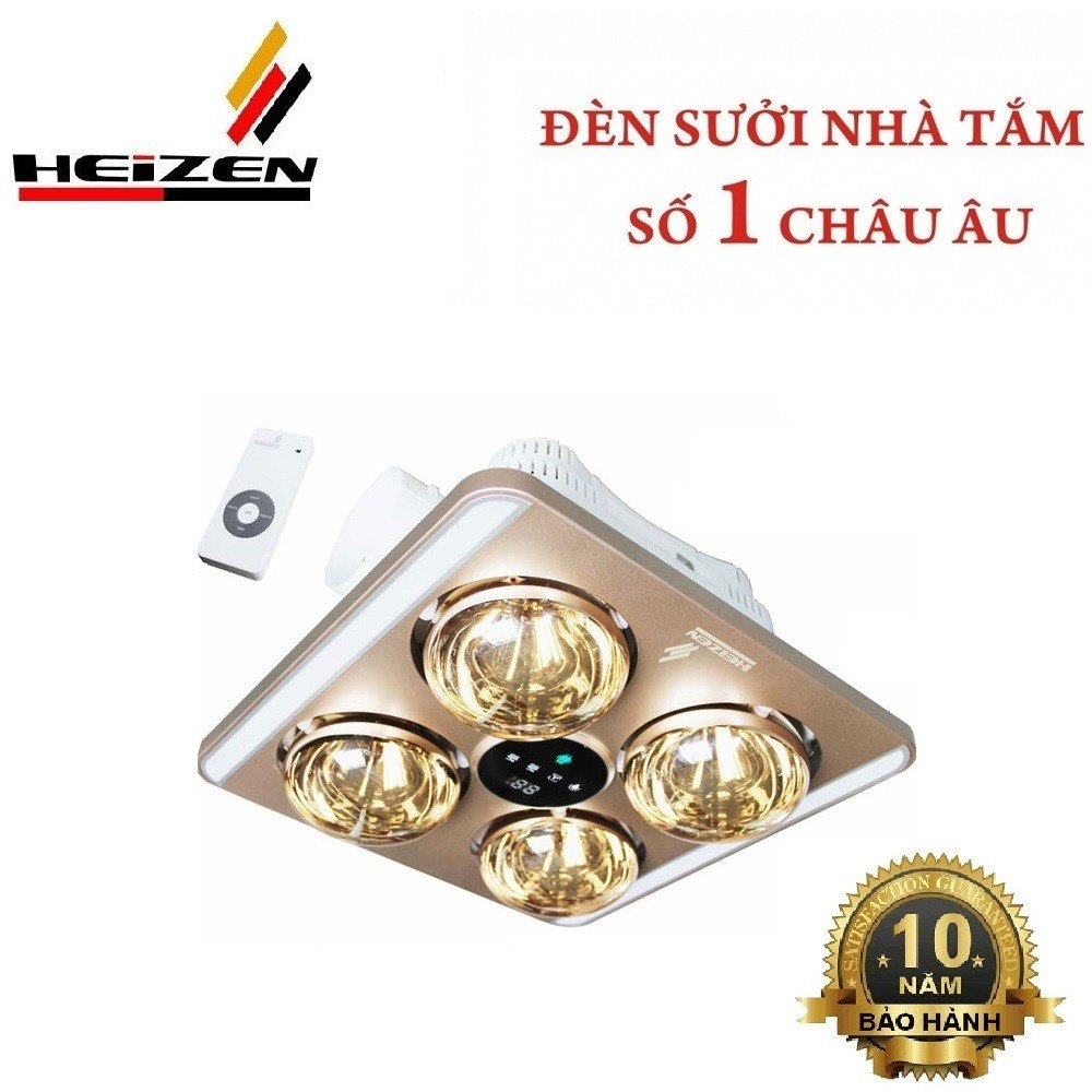 Đèn sưởi nhà tắm Heizen HE9 âm trần điều khiển từ xa