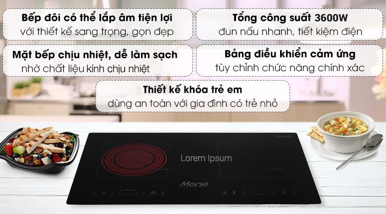 Bếp từ hồng ngoại lắp âm Sunhouse Mama MMB9100VN