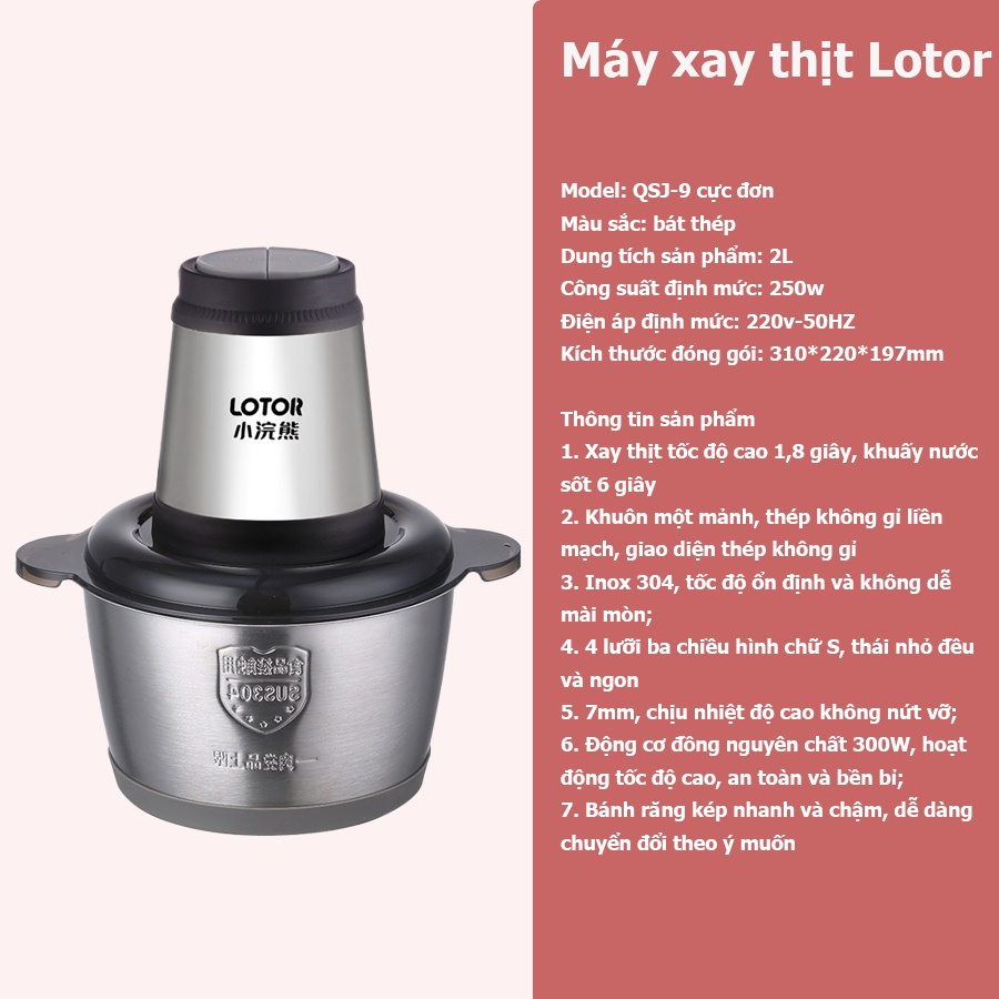 Máy xay thịt đa năng Lotor QSJ-9