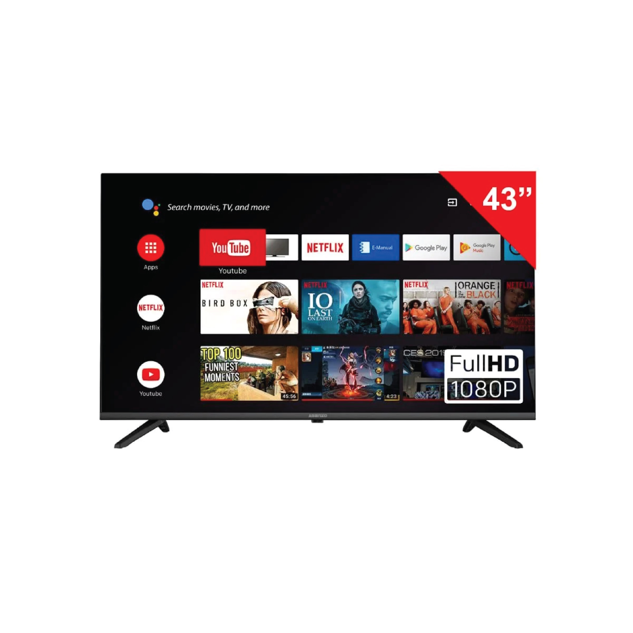 Smart TV Asanzo iSLIM PRO 43”- 43S51 (Android 9.0 Pie)