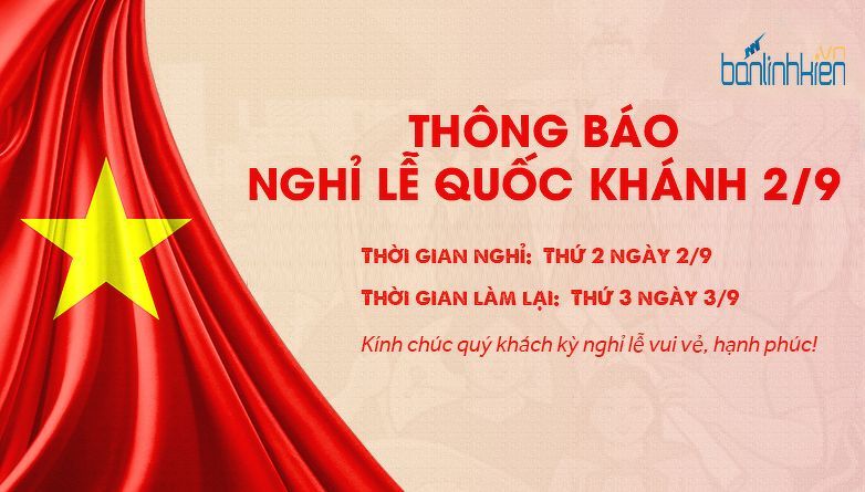 THÔNG BÁO NGHỈ LỄ QUỐC KHÁNH 2-9