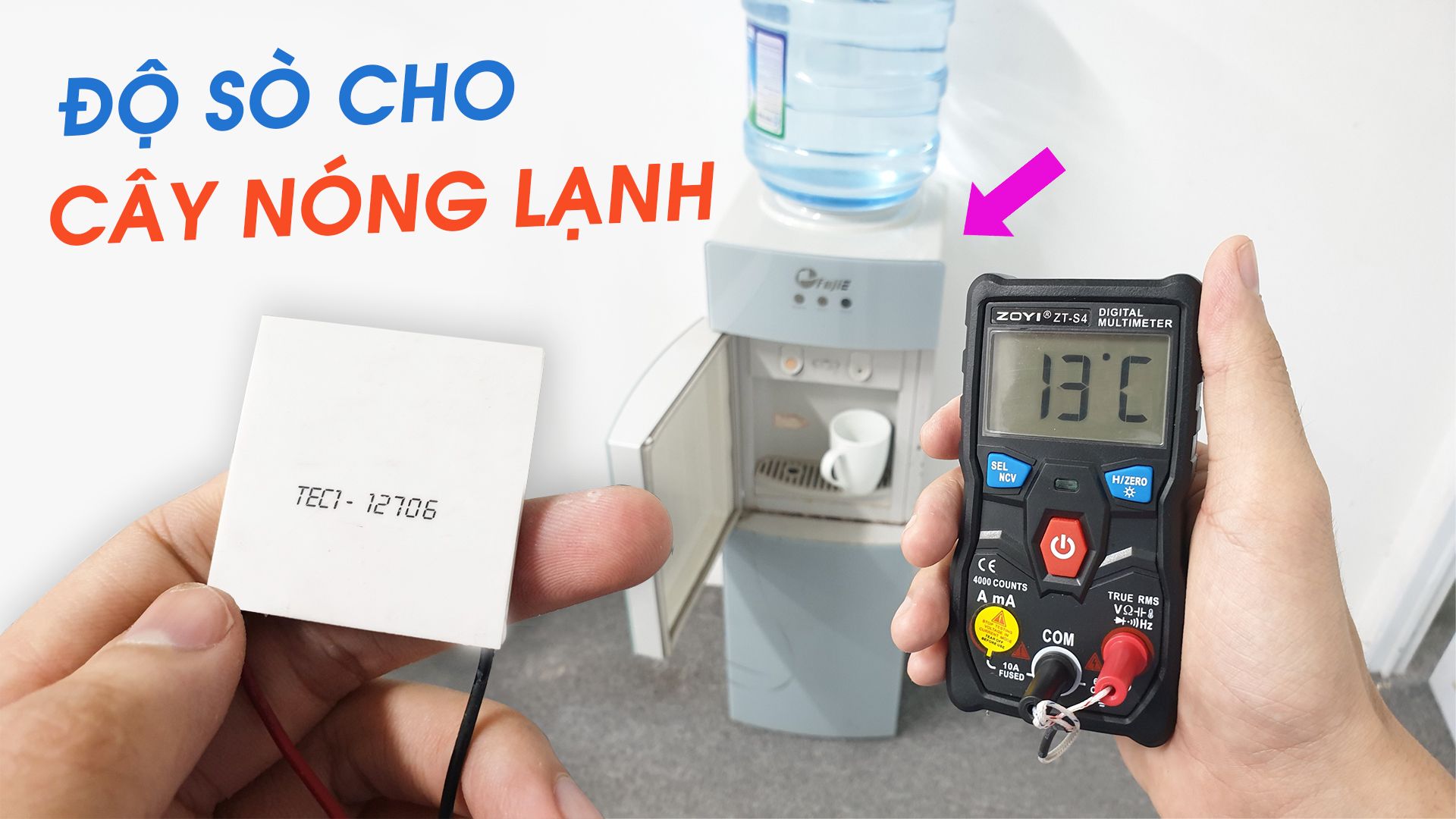 Hướng dẫn thay sò nóng lạnh TEC1 cho cây nước nóng lạnh - Banlinhkien.com