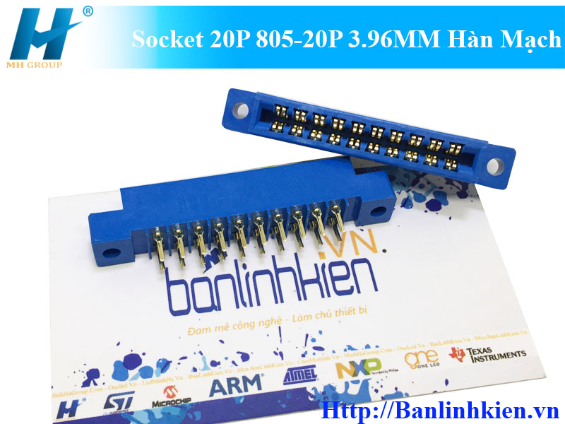 Socket 20P 805-20P 3.96MM Hàn Mạch