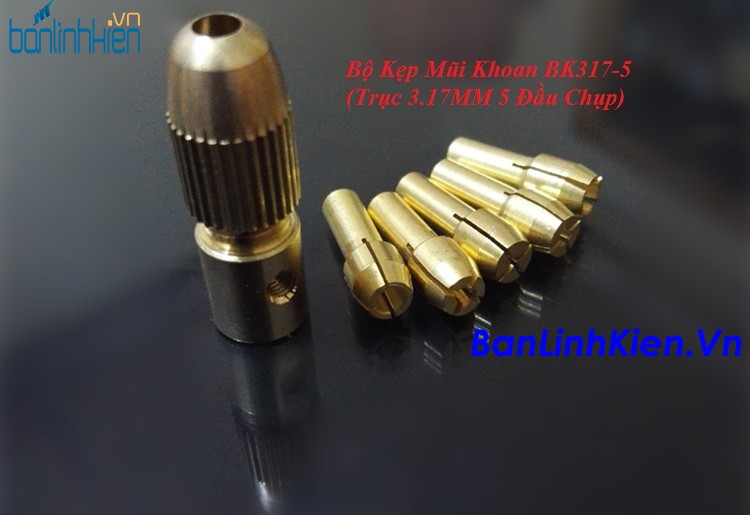 Bộ Kẹp Mũi Khoan BK317-5 (Trục 3.17mm 5 Đầu Chụp)