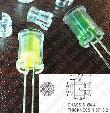 Chụp Led 3MM Vỏ Nhựa (5c)