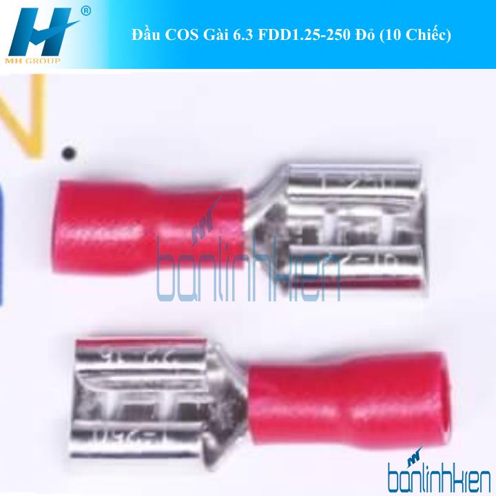 Đầu COS Gài 6.3 FDD1.25-250 Đỏ (10 Chiếc)