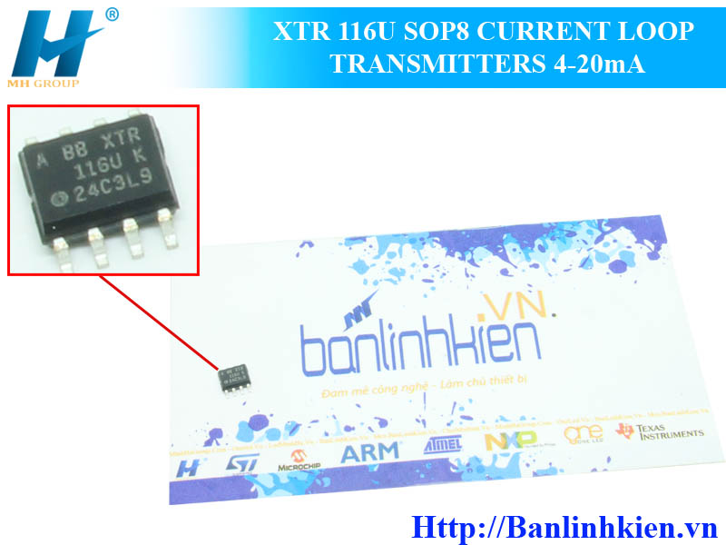 XTR116U SOP8 CURRENT LOOP TRANSMITTERS 4-20mA