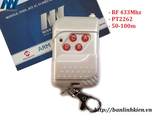 Tay Phát RF433 4 Kênh (Vỏ Trắng)