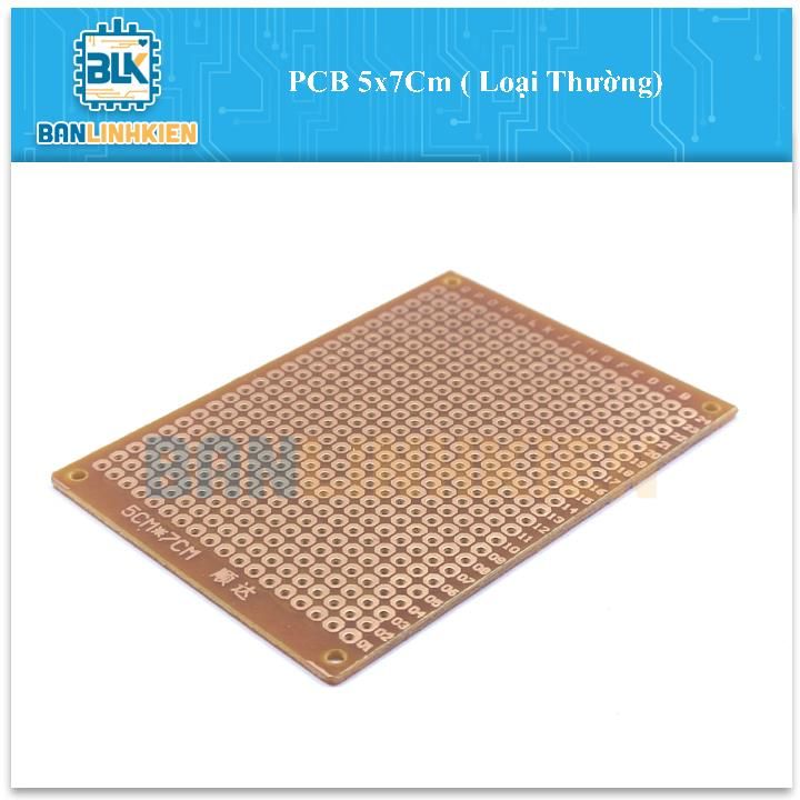 PCB Đục Lỗ 5x7Cm 1 Lớp ( Phíp Gỗ Nâu)