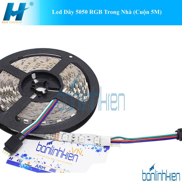 Led Dây 5050 RGB Trong Nhà (Cuộn 5M)